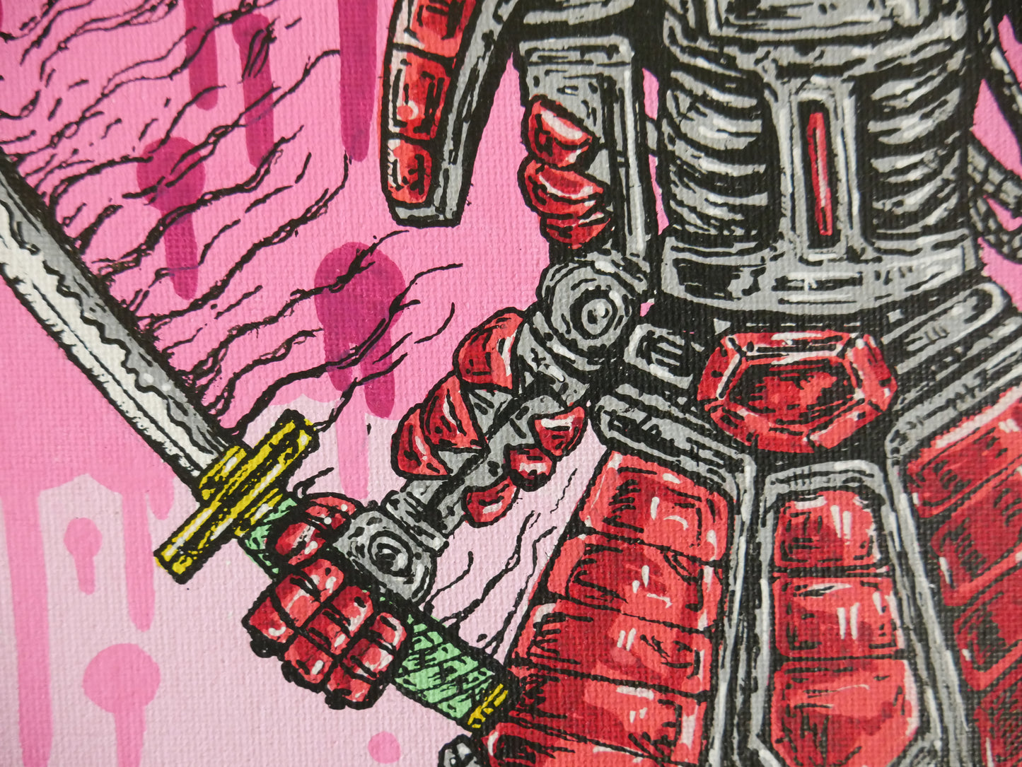 Robot Samurai illustration 8inx10in