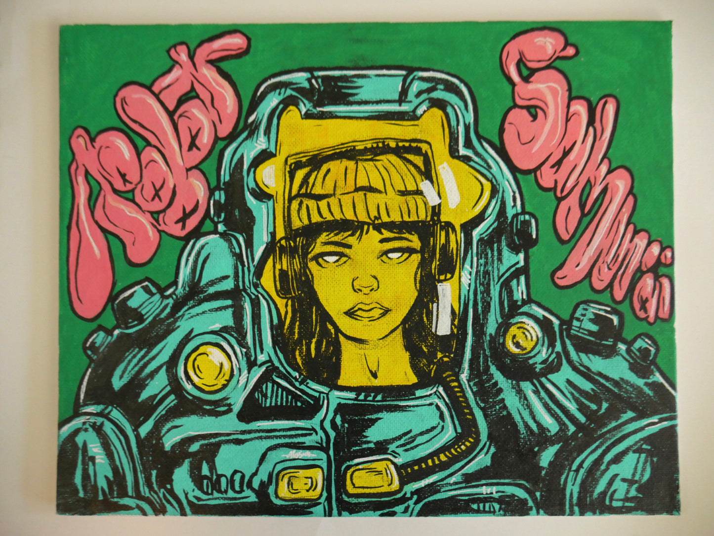 Mecha Lady 10inx8in